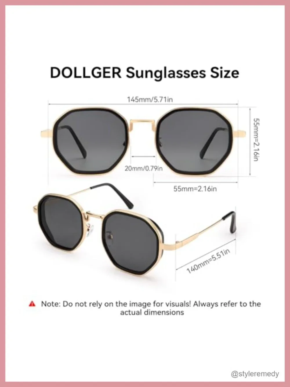 Large Trendy Retro Octagon Metal Frame Gradient UV400 Protection Sunglasses